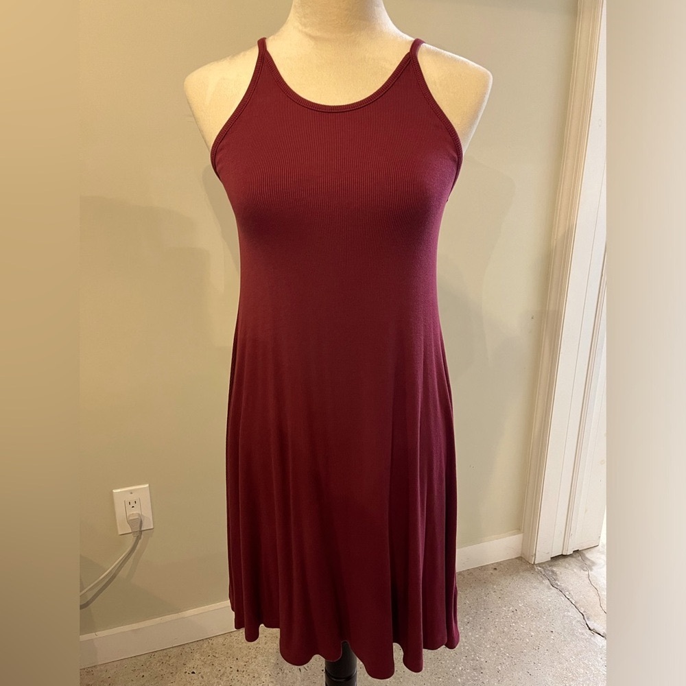 2/$15 Old Navy Ribbed Maroon Tank Dress Size XS